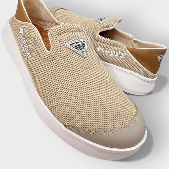 Columbia Men’s Boatside Vent PFG Boat Slip-On Shoes Canvas Tan Delta Size 8 - Picture 15 of 15